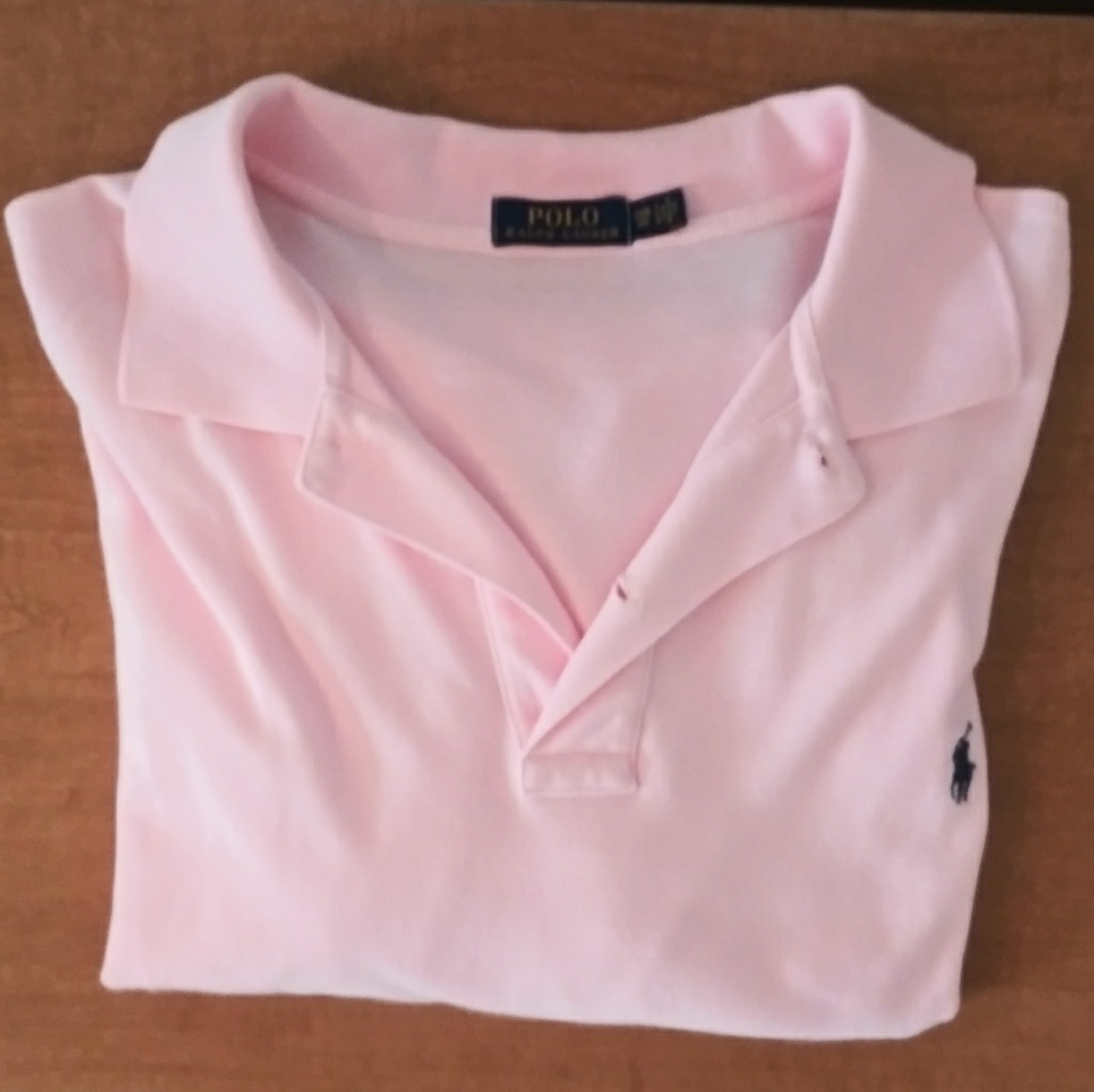 Polo by Ralph Lauren light pink mens polo shirt